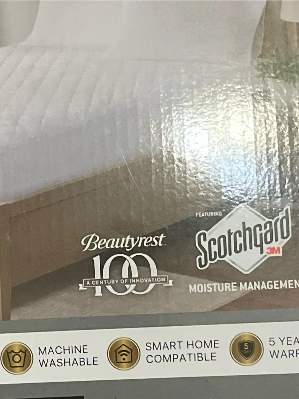 Beautyrest Heated Mattress Pad Full - White 5 heat setting 10 hours of heat New
